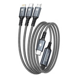 Cable De Carga Múltiple Usb C De 100 W Gianac [1,2 M] Cable 