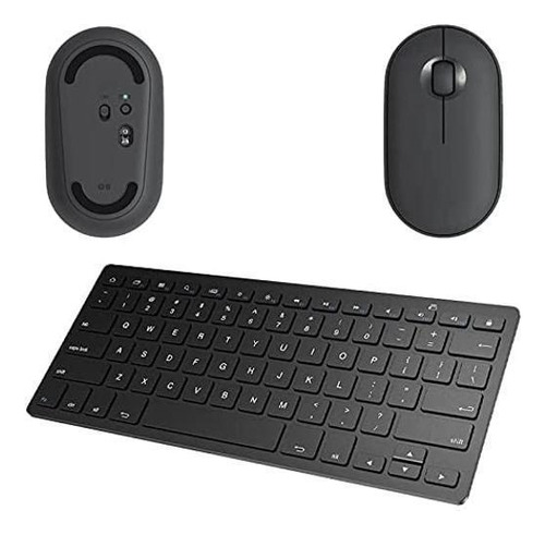 Mouse E Teclado Bluetooth Preto