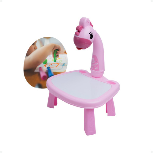 Mesa De Desenho Lousa Projetora Infantil Para Menina Menino