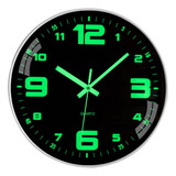 Reloj De Pared, Reloj Digital Luminoso Moderno De 12 Pulgada