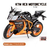 Motocicleta Deportiva Ktm Rc8 Miniatura Metal Motos 1/12