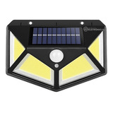 Luminária Led Solar 7w Sensor De Presença Luz Led Potente