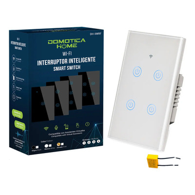Apagador Inteligente Wifi Sin Neutro\u002Fcon Neutro 4 Bot Blanco | MercadoLibre