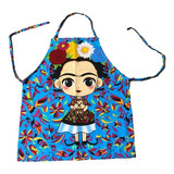 Mandil De Cocina Frida Kahlo Azul