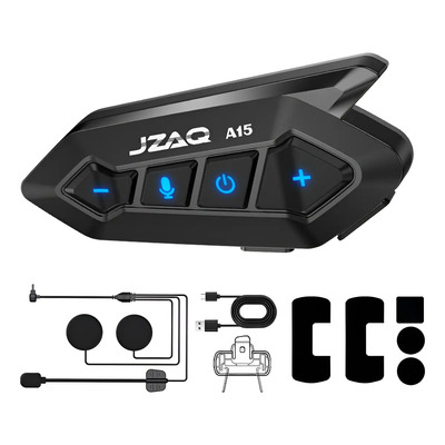 Intercomunicadores Audifono Bluetooth Casco Audifono Casco Motociclista JZAQ A15 Ip67 resistente al agua Control por voz | MercadoLibre