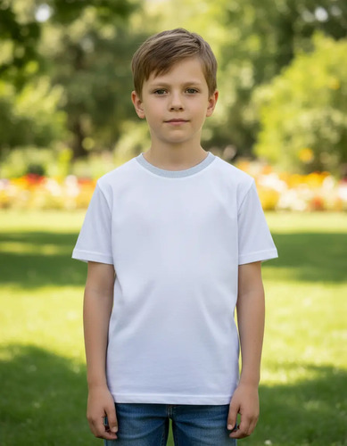 5 Playeras Cr Niños Nao Blancas Para Personalizar Tshirts