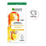 Mascarilla Facial Para Piel Todo Tipo De Piel Garnier Skin Active Ampolla En Mascarilla De Tela Garnier Con Vitamina C X 1 U 15g