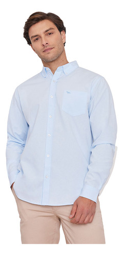 Camisa Hombre Oxford Celeste Corona