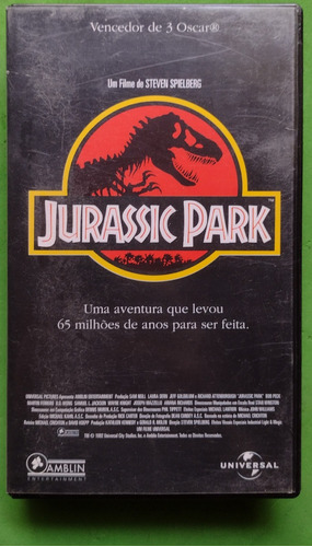 Fita Vhs Jurassic Park Legendado 1993 Original Filme