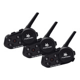 Pack X3 Intercomunicador Bluetooth Fox V6 Pro Max P/moto