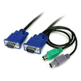 Cable Kvm 1.8m Ultra Delgado Vga Ps2 Hd15 Macho A Macho