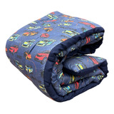 Acolchado Estampado Reversible Para Chicos 1 1/2 Plazas Twin