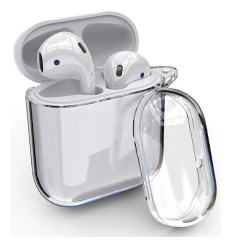 Funda Case Silicon Transparente Para AirPods 1 2 Generacion 