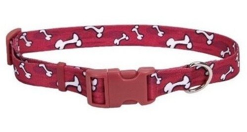 Collar Para Perro Coastal Pet Sty Huesos Rojo M