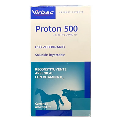 Virbac Proton 500 Reconstituyente Arsenical B12 100ml Para Animales