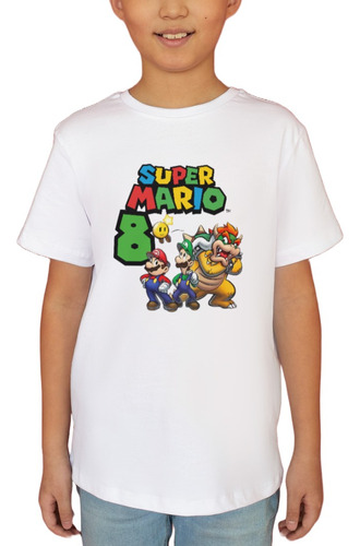 Cumpleaños De Mario Bros Polera Personalizada