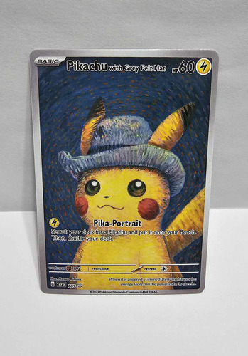 Tarjeta Promocional Pokemon Pikachu Van Gogh Sombrero Museo