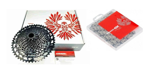 Cassete Sram Nx Eagle 12 Vel + Corrente Sram Gx 12 Vel