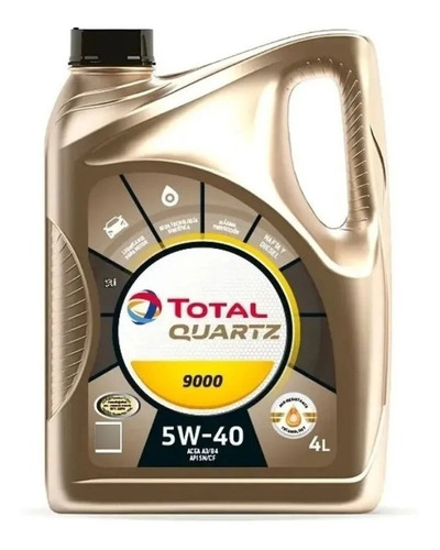 Aceite Motor Total Quartz 9000 5w40 4 Litro