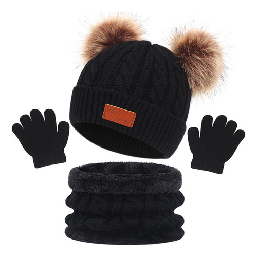 Gorro, Bufanda Y Guantes Cálidos Para Niños, Juego De 3 Unid