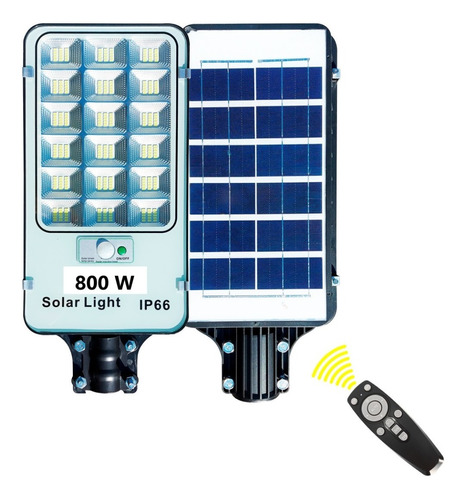 Foco Led Con Panel Solar 800w Exterior Ip66 Control Remoto