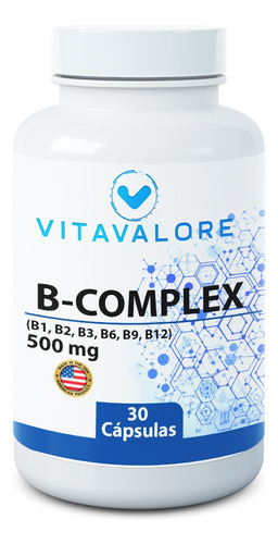 Complex-b 30 Vitamina B Cápsulas Usa Vitavalore