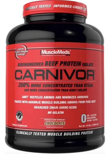 Carnivor Isolate 4,2lbs Musclemeds Hidrolizada +envio Gratis