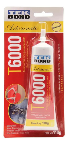 Kit 10 Cola Para Artesanato T6000 110g Tekbond