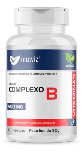 Vitaminas Do Complexo B Muwiz 60 Cápsulas 500mg