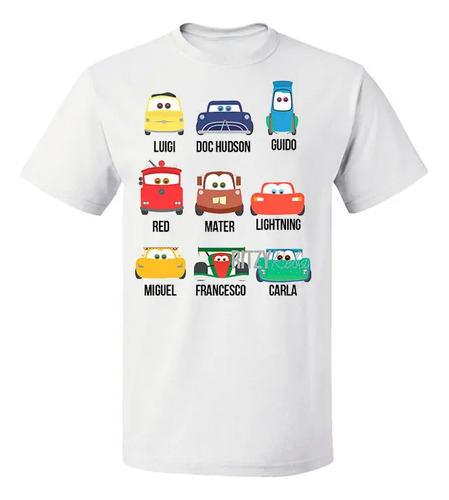 Playera Camiseta Cars Pelicula El Rayo Mcqueen Todos Persona