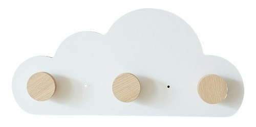 Perchero De Pared Nube Infantil Niños Madera Melamina Diseño