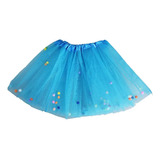 Tutu Con Pompones Patinaje Danza Baile Niñas 