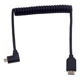 Mysruida Cable Espiral Uhd Mini Hdmi A Micro Hdmi 8k 3.9 90