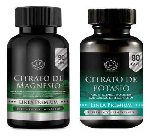 Pack Citrato De Magnesio Citrato De Potasio Premium 3 Meses