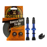 Kit Fita Aro Tubeless Gorilla Tape + Par Válvulas Alumínio 