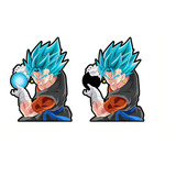 Sticker 3d Movimiento Anime Dragon Ball Vegito Goku Attack 