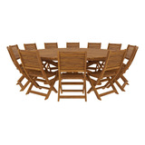 Comedor Redondo De Madera, 12 Personas Plegable Mod Marea