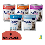 Agility Latas Gato Adulto 6 X 340 Grs Sabores Variados