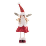 Enfeite Menina Noel Asas Decoração Boneco Natalino 43 Cm