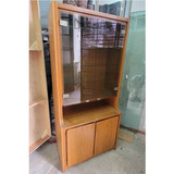 Vajillero Cristalero Alto 82x44x180 Puertas Cristal Estantes