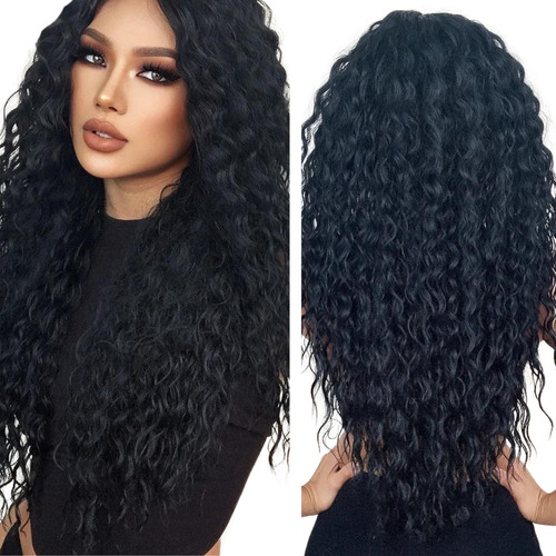 Wig Orgânica Peruca Cacheada 70cm Identica Ao Cabelo Humano