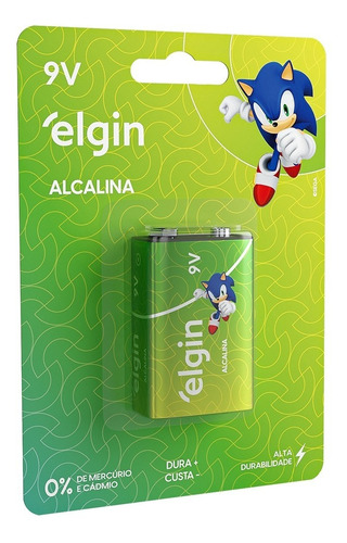 Bateria 9v Alcalina Elgin Blister C/1