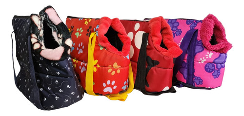 Bolso Cargador Trasporte Mascota Pequeña Acolchado Estampado