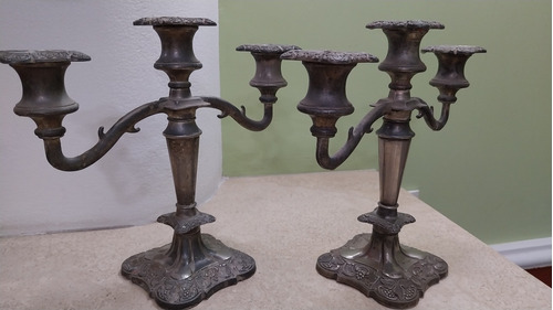 Candelabros De Plata. Se Vende El Par.