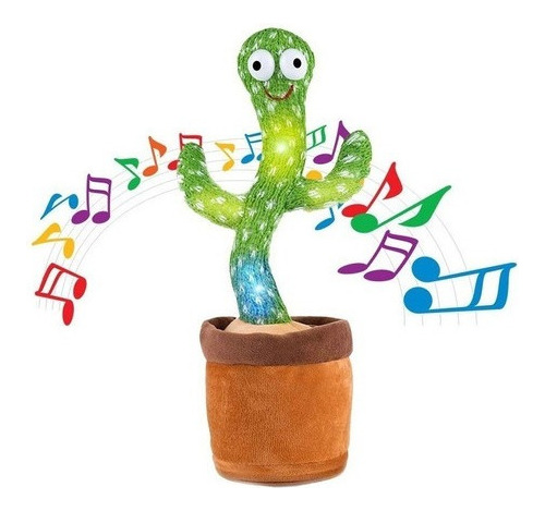 Juguete Infantil De Cactus Bailando Toca Música Y Se Repite