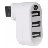 Hub Usb 3 Portas 2.0 Plug Giratório 0335 Notebook Bright