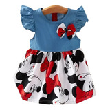 Vestido De Niña Minnie Mouse, Vestido Verano, Manga Sisa