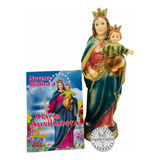 Virgen Maria Auxiliadora En Porcelana Italiana 19cm + Novena