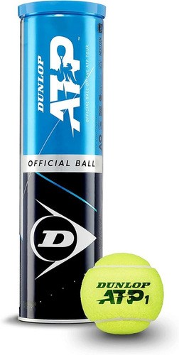 Tarro 4 Pelotas Tenis Atp Oficial Dunlop