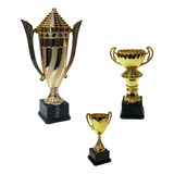 Terna 3 Copas Trofeos Premios Torneos Deportivas 44 Cm Cuot